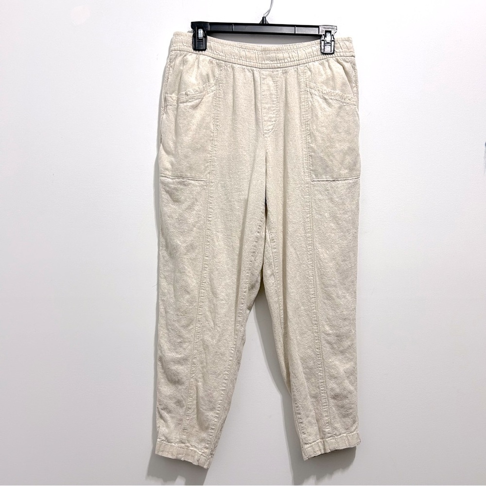 Old Navy Women's Cream Cargo Linen Pants